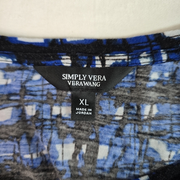 Vera wang womens long-sleeved pullover top RN73277 size XL in blue - Picture 3 of 11